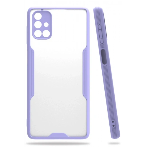 BFS  Samsung Galaxy M51 Kılıf Platin Silikon - Lila