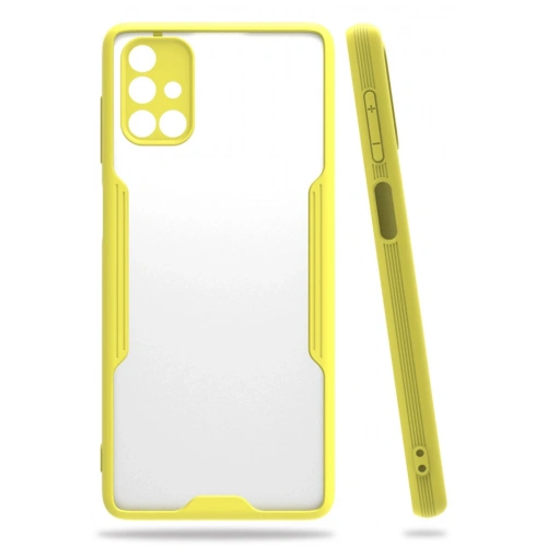 BFS  Samsung Galaxy M51 Kılıf Platin Silikon - Sarı