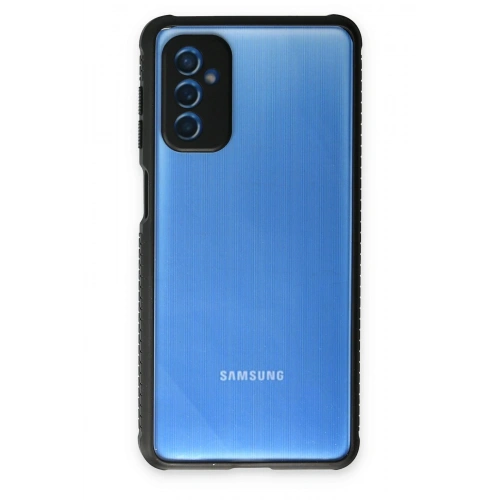 BFS  Samsung Galaxy M52 5G Kılıf Miami Şeffaf Silikon - Siyah