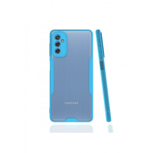 BFS  Samsung Galaxy M52 5G Kılıf Platin Silikon - Mavi