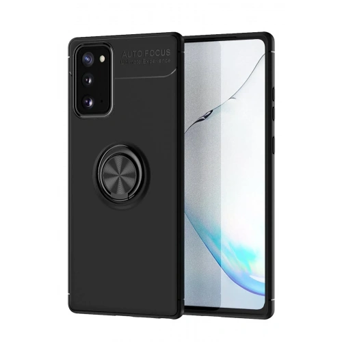 BFS  Samsung Galaxy Note 20 Kılıf Range Yüzüklü Silikon - Siyah