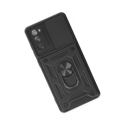 BFS  Samsung Galaxy S20 FE Kılıf Pars Lens Yüzüklü Silikon - Siyah