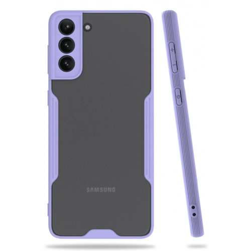 BFS  Samsung Galaxy S21 Plus Kılıf Platin Silikon - Lila