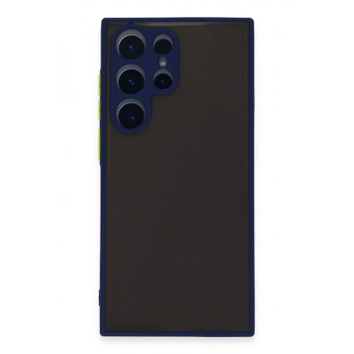BFS  Samsung Galaxy S22 Ultra Kılıf Montreal Silikon Kapak - Lacivert