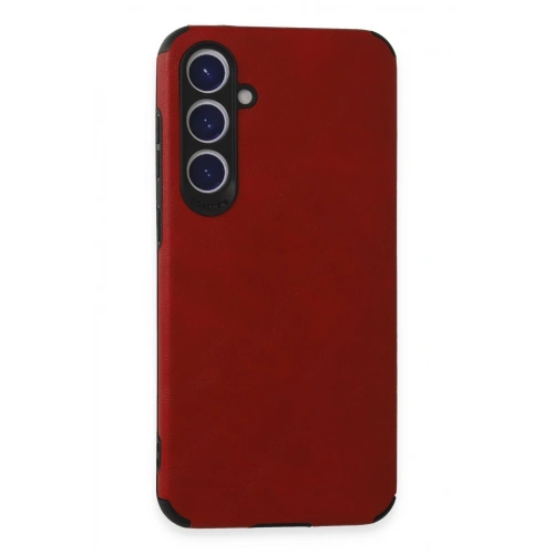 BFS  Samsung Galaxy S23 FE Kılıf Loop Deri Silikon - Kırmızı