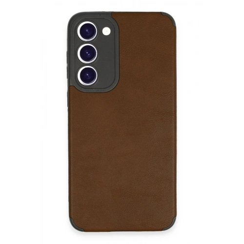 BFS  Samsung Galaxy S23 Plus Kılıf Loop Deri Silikon - Kahverengi