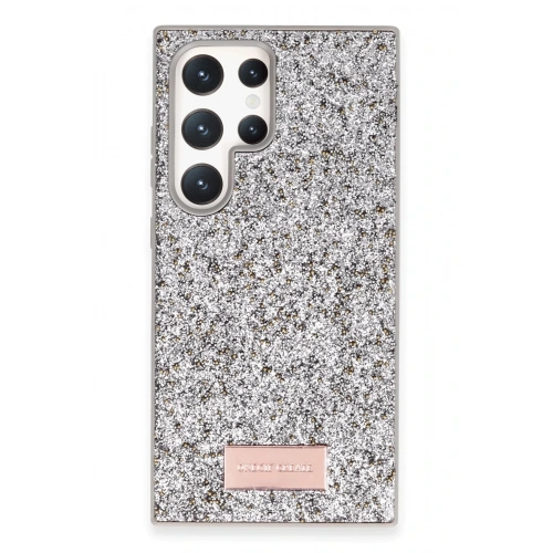 BFS  Samsung Galaxy S23 Ultra Bright Simli Kapak - Gümüş