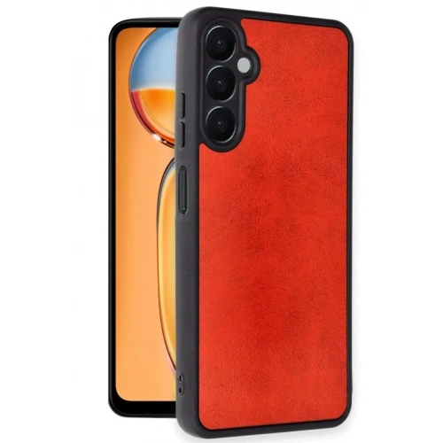 BFS  Samsung Galaxy S24 FE Kılıf Aras Deri Kapak - Kırmızı