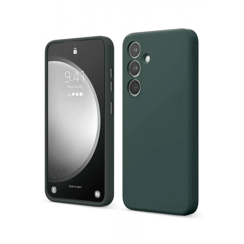 BFS  Samsung Galaxy S24 FE Kılıf First Silikon - Koyu Yeşil