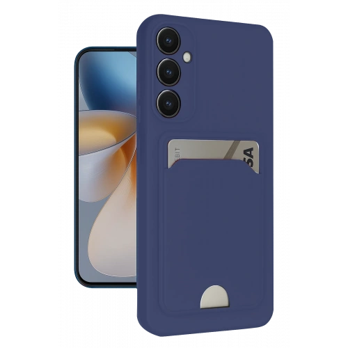 BFS  Samsung Galaxy S24 FE Kılıf Kelvin Kartvizitli Silikon - Lacivert