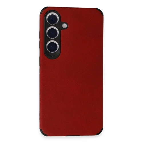 BFS  Samsung Galaxy S24 Kılıf Loop Deri Silikon - Kırmızı