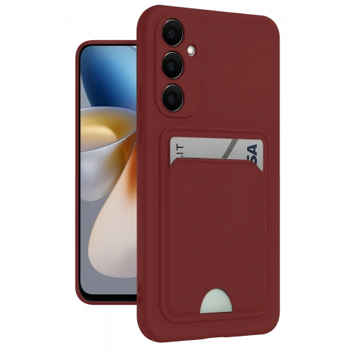 BFS  Samsung Galaxy S24 Plus Kelvin Kartvizitli Silikon - Bordo