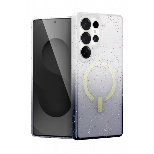 BFS  Samsung Galaxy S24 Ultra Pummel Shiny Magsafe Kapak - Siyah