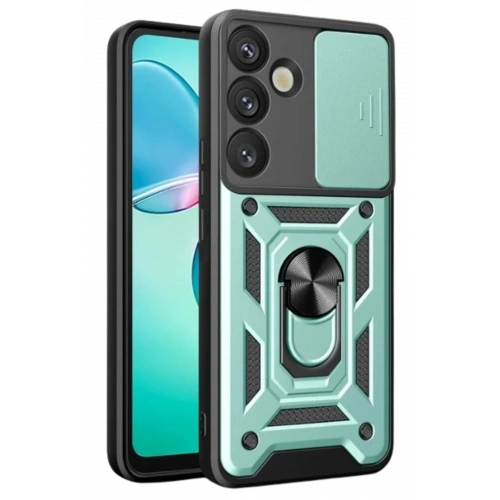 BFS  Samsung Galaxy S25 FE Pars Lens Yüzüklü Silikon - Yeşil