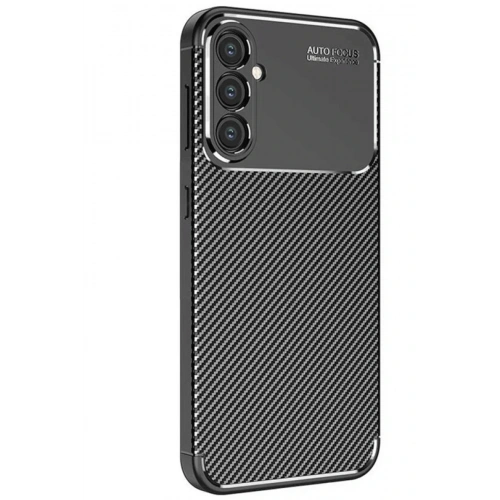 BFS  Samsung Galaxy S25 Kılıf Auto Focus Karbon Kapak - Siyah