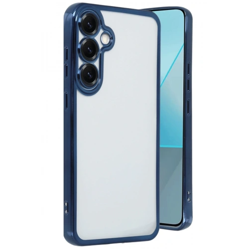 BFS  Samsung Galaxy S25 Kılıf  Lensli Silikon - Lacivert