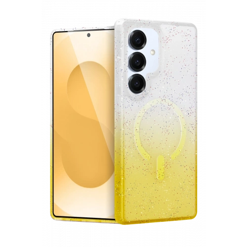 BFS  Samsung Galaxy S25 Plus Pummel Shiny Magsafe Kapak - Gold