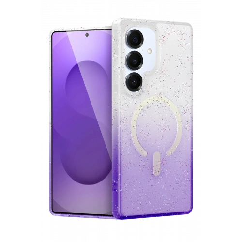 BFS  Samsung Galaxy S25 Plus Pummel Shiny Magsafe Kapak - Mor