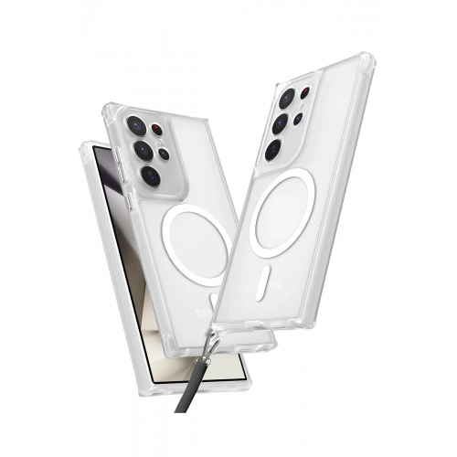 BFS  Samsung Galaxy S25 Ultra Kılıf Enka Magsafe Silikon Kılıf - Şeffaf