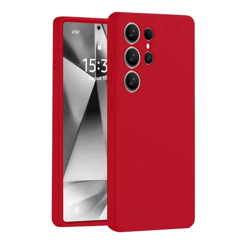 BFS  Samsung Galaxy S25 Ultra Kılıf Nano içi Kadife Silikon - Kırmızı