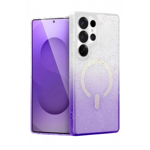 BFS  Samsung Galaxy S25 Ultra Pummel Shiny Magsafe Kapak - Mor