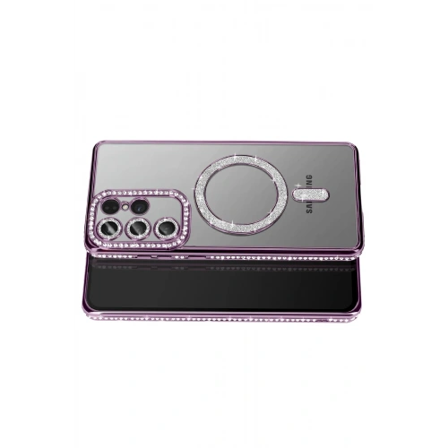 BFS  Samsung Galaxy S26 Ultra Joke Simli Magneticsafe Kılıf - Derin Mor