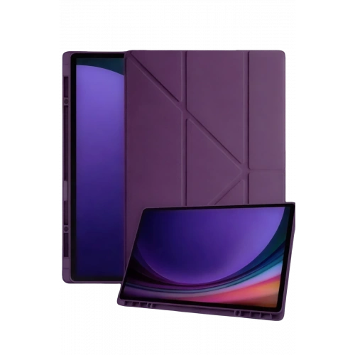 BFS Samsung Galaxy Tab A11 Plus Kalemlikli Mars Tablet Kılıfı - Mürdüm