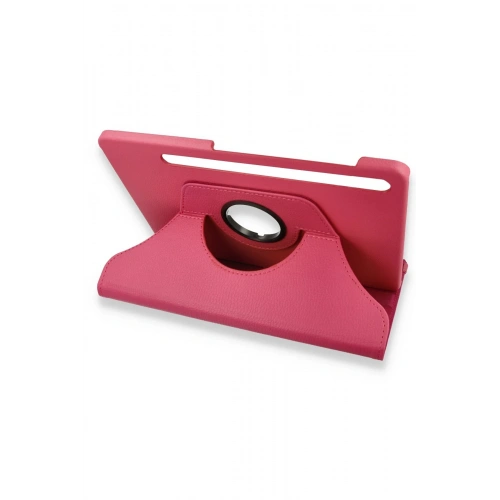 BFS  Samsung Galaxy X800 Tab S8 Plus 12.4 Kılıf 360 Tablet Deri Kılıf - Pembe