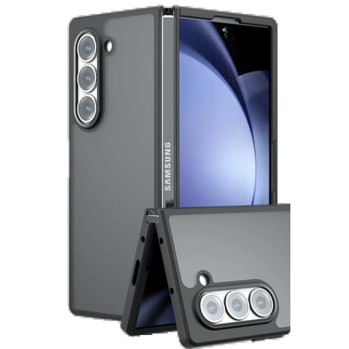 BFS Samsung Galaxy Z Fold 5 Kılıf Blur Fold Kapak - Mat Siyah
