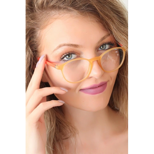 BFS Sarı Renk Oval Turuncu Renk Bayan Gözlük