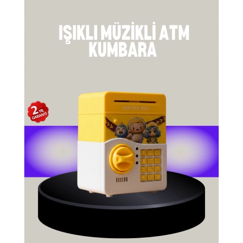 BFS Sarı Şifreli Eğitici Çocuk Kumbarası Otomatik Para Girişli
