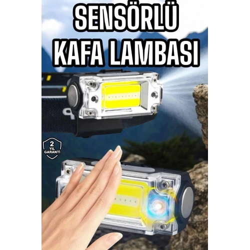 BFS Şarjlı Kafa Feneri Suya Dayanıklı Ayarlanabilir Kamp Feneri