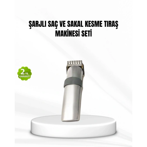 BFS Şarjlı Saç ve Sakal Kesme Makinesi – Paslanmaz Çelik Bıçak, Ayarlanabilir Başlık
