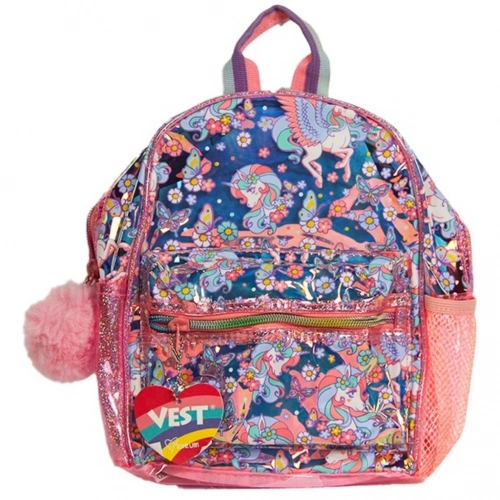 BFS Şeffaf Hologramlı Unicorn Sırt Çantası