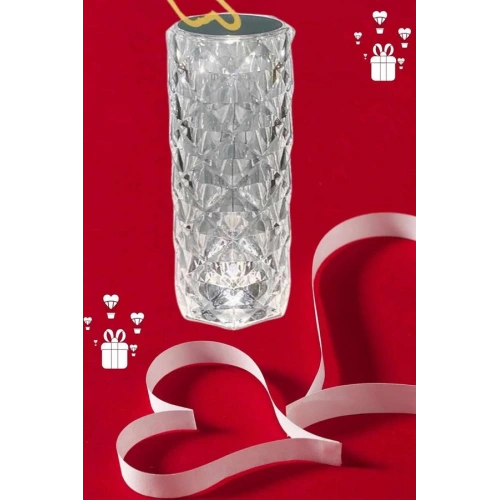 BFS Sevgililer Günü İçin Hediye Kristal Lamba Sevgiliye Hediye USB Şarjlı Gece Lambası