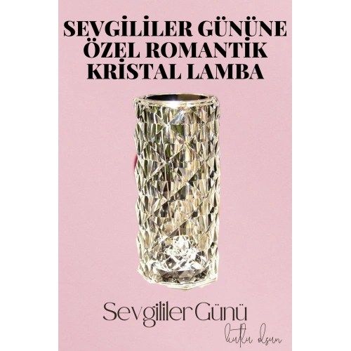 BFS Sevgililer Gününe Özel Romantik Kristal Gece Lambası Sevgiliye Hediye