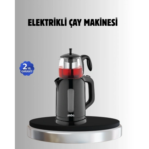 BFS Sinbo STM 5840 Elektrikli Çay Makinesi 1800W Cam Demlik ve Sıcak Tutma Özellikli
