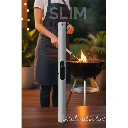 BFS Slim Çakmak - Barbekü, Pipo ve Mutfak Kullanımı İçin 21 cm Uzunlukta Gazlı Mangal Çakmağı