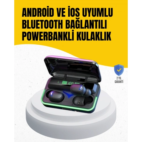 BFS Su Geçirmez E10 Bluetooth Kulaklık Powerbank ve Gürültü Engelleme