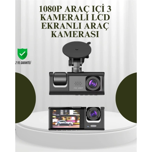 BFS TA-01 G-Sensörlü 3lü Kayıtlı Araç Kamerası
