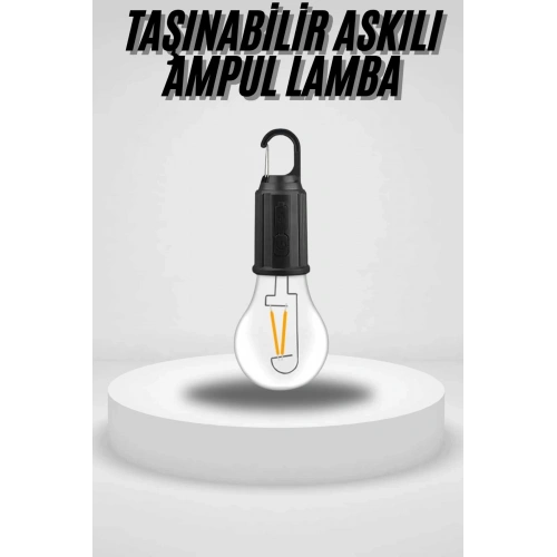 BFS Taşınabilir Askılı Ampul Kamp Lambası Askılı Type-C Şarjlı Bahçe Lambası