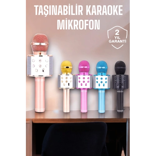 BFS Taşınabilir Bluetooth Karaoke Mikrofon: Hafıza Kart Girişli, Etkileyici Performans