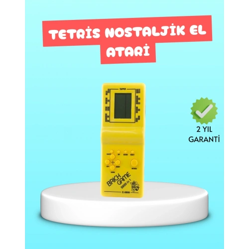 BFS Taşınabilir El Aterisi Gameboy – Klasik Tetris Oyunu, Pil ile Çalışan Mini El Konsolu