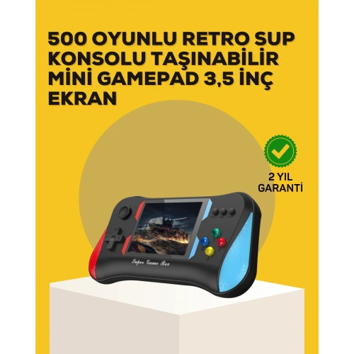 BFS Taşınabilir El Konsolu 500 Oyunlu – Geniş Ekran ve Uzun Pil Ömrü
