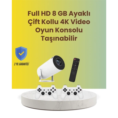 BFS TÇift Kollu Tasarımlı Kablosuz Projeksiyon – 4K, 10.000 Oyun ve Smart App Desteği