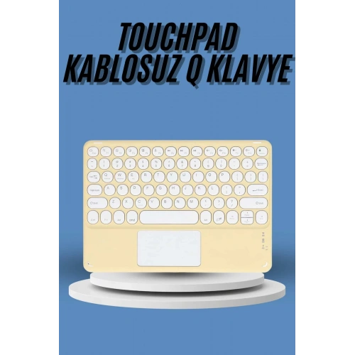 BFS Touchpad Tüm Cihazlara Uyumlu Bluetooth Klavye Touchpad Slim Kablosuz Wifi Q Klavye