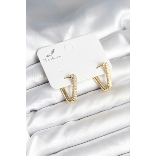 BFS Üçgen Model Zirkon Taşlı Kadın Küpe