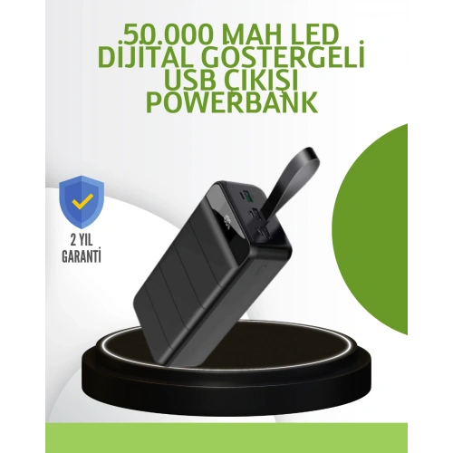 BFS Ultra Güçlü 50.000 mAh Powerbank – LED Ekranlı, Çoklu Bağlantı Seçenekli, Akıllı Koruma Sistemli Şarj Ünitesi
