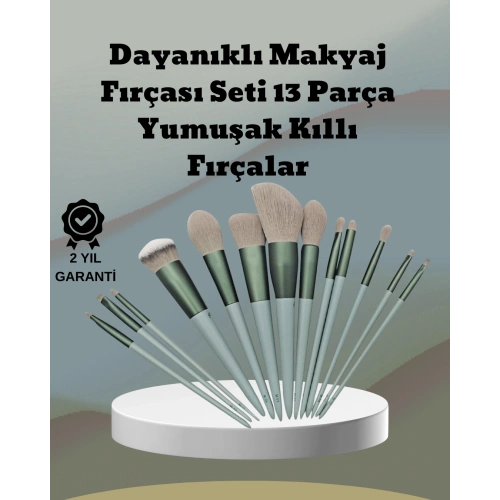 BFS umuşak Kıllı Estetik Tasarımlı 13lü Makyaj Fırçası Seti Günlük ve Profesyonel Kullanım