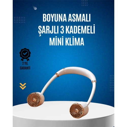 BFS USB Şarjlı Boyun Fanı | Hafif, Katlanabilir, Taşınabilir, Düşük Gürültülü Fan